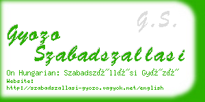 gyozo szabadszallasi business card